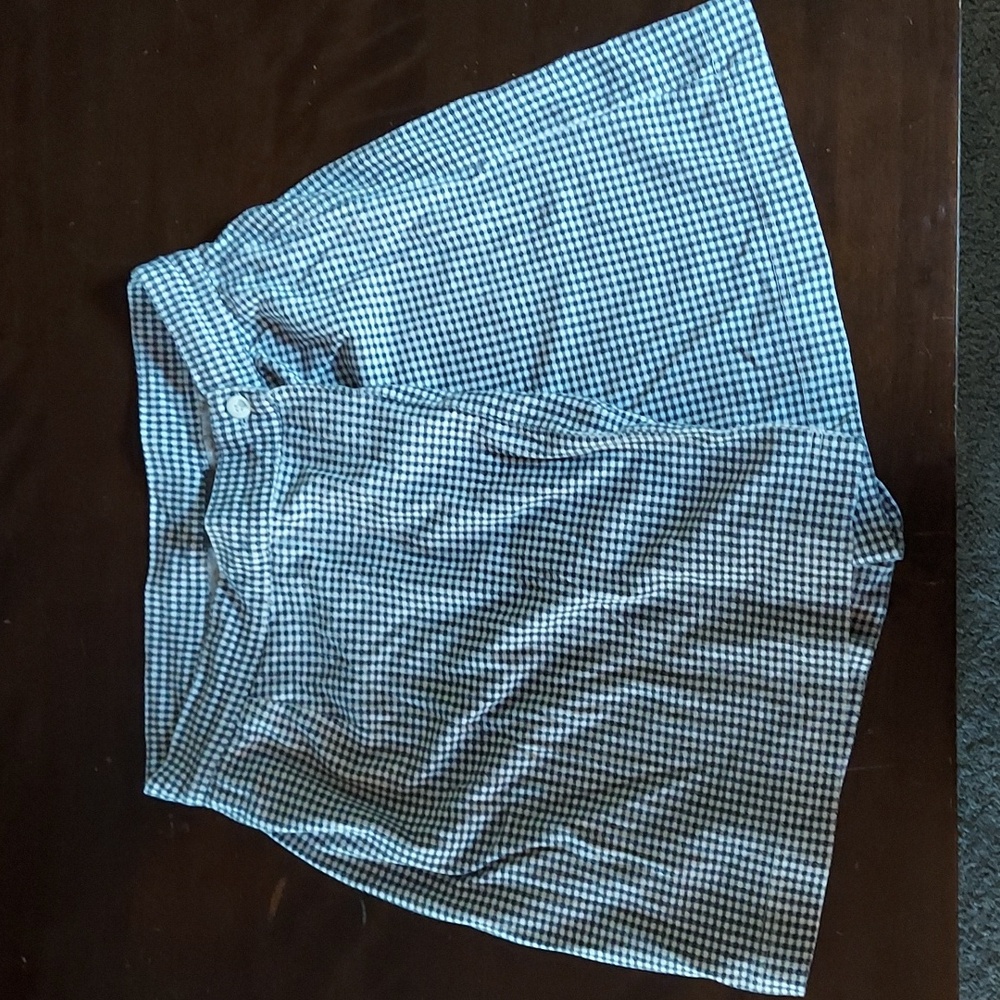 Checkered Skort Black And White